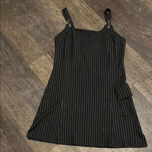 Ultra Flirt Black Pinstripe Dress